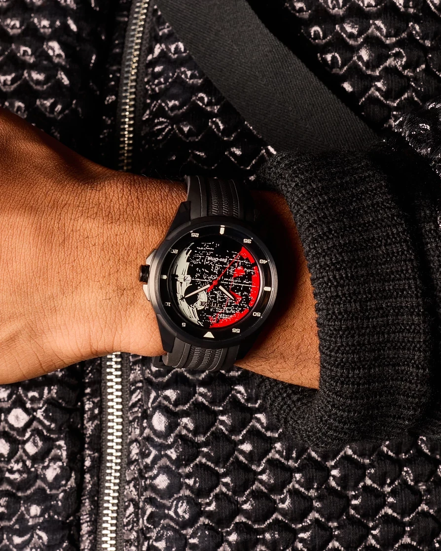 Death Star, Vader's Shadow Black Dial Silicone Strap AW1606-06W